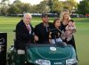2016 - Jason Day with his wife, Ellie, son, Dash and daughter, Lucy pose with Arnold Palmer at No. 18 during the Arnold Palmer Invitational at Bay Hill Club and Lodge.