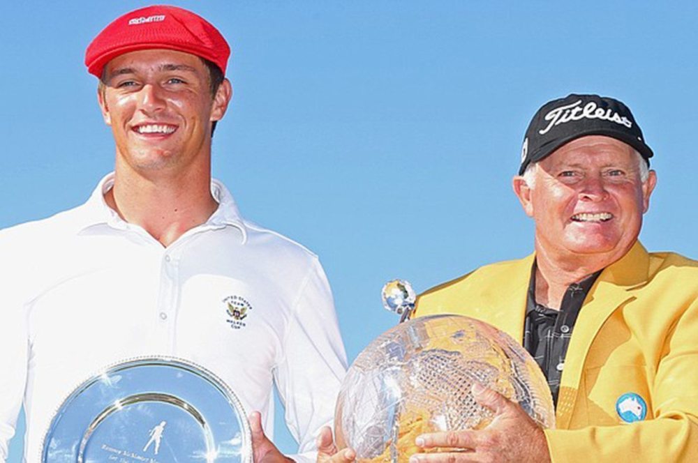 Bryson DeChambeau (left) and Peter Senior finished second and first, respectively, at the 2015 Australian Masters.