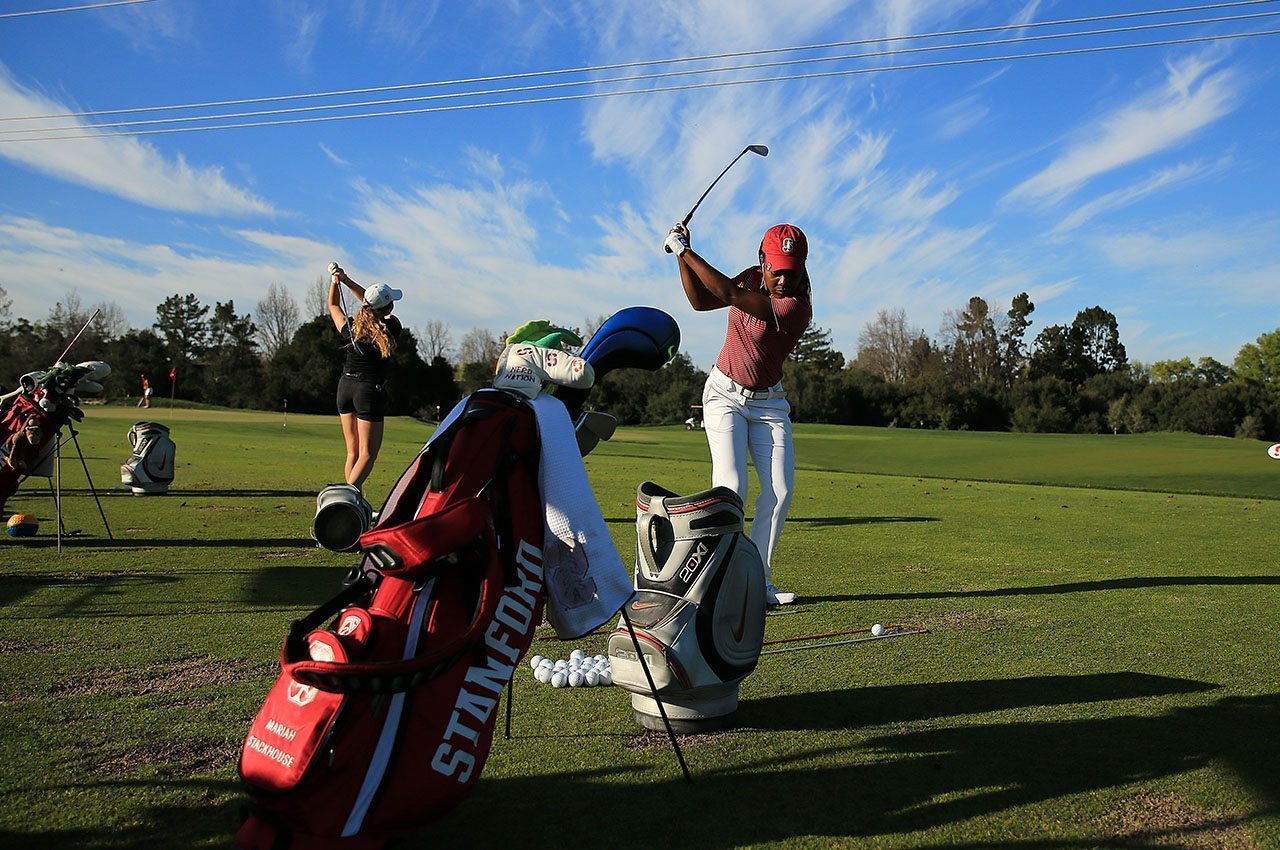 Stanford's Mariah Stackhouse at practice.
