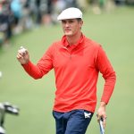 Amateur Bryson DeChambeau walks to the second green during the final round of the 2016 Masters Tournament at Augusta National Golf Club.