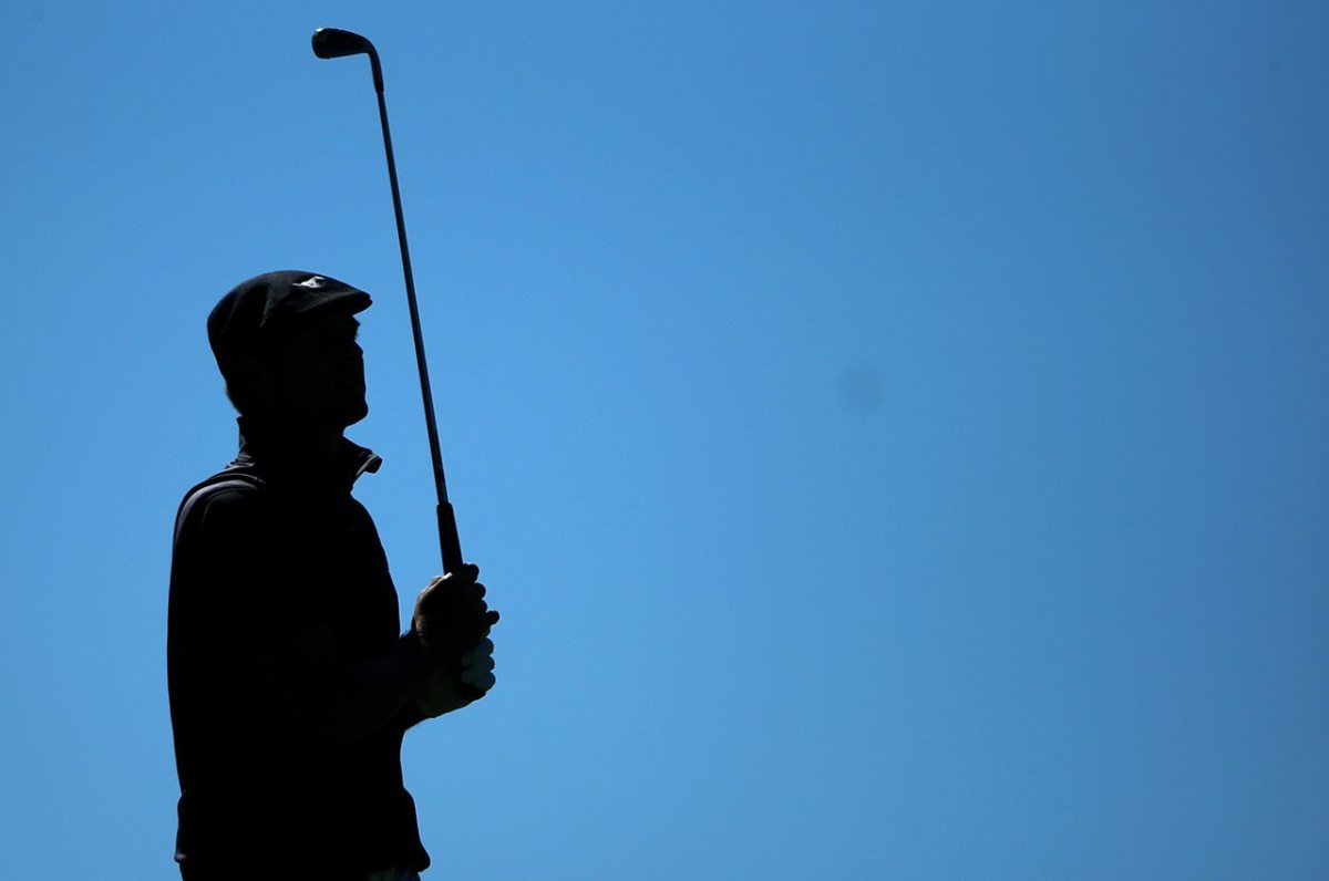 Amateur Bryson DeChambeau hits a tee shot on the 4th hole during the first round of the 2016 Masters Tournament at Augusta National Golf Club.