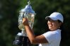 Inbee Park poses with the trophy after winning the 2008 U.S. Women's Open at Interlachen Country Club.