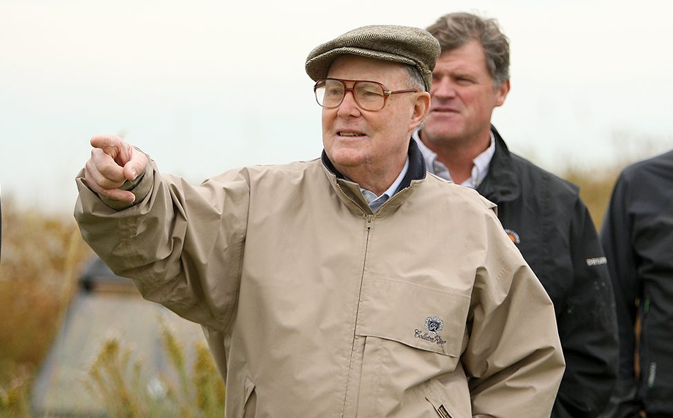 Golf course designer Pete Dye with the staff at the Ocean Course on Kiawah Island during the 2014 Golfweek Architecture Summit.