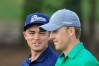 PONTE VEDRA BEACH, FL - MAY 10: Rickie Fowler and Jordan Spieth walk down a fairway together during a practice round prior to the start of THE PLAYERS Championship on the Stadium Course at TPC Sawgrass on May 10, 2016 in Ponte Vedra Beach, Florida. (Photo by Scott Halleran/Getty Images)