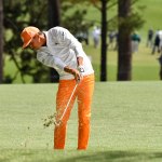 Rickie Fowler stood out in his orange Sunday at the Masters. (Michael Madrid-USA TODAY Sports)