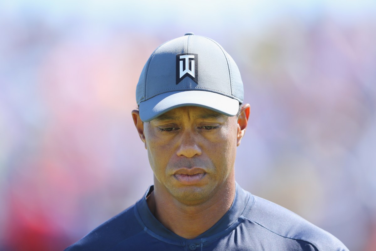 SOUTHAMPTON, NY - JUNE 14: Tiger Woods of the United States looks on from the seventh green during the first round of the 2018 U.S. Open at Shinnecock Hills Golf Club on June 14, 2018 in Southampton, New York. (Photo by Warren Little/Getty Images)
