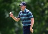DALLAS, TX - MAY 19: Jordan Spieth acknowledges the gallery following a putt on the eighth green during the third round of the AT&T Byron Nelson at Trinity Forest Golf Club on May 19, 2018 in Dallas, Texas. (Photo by Jared C. Tilton/Getty Images)