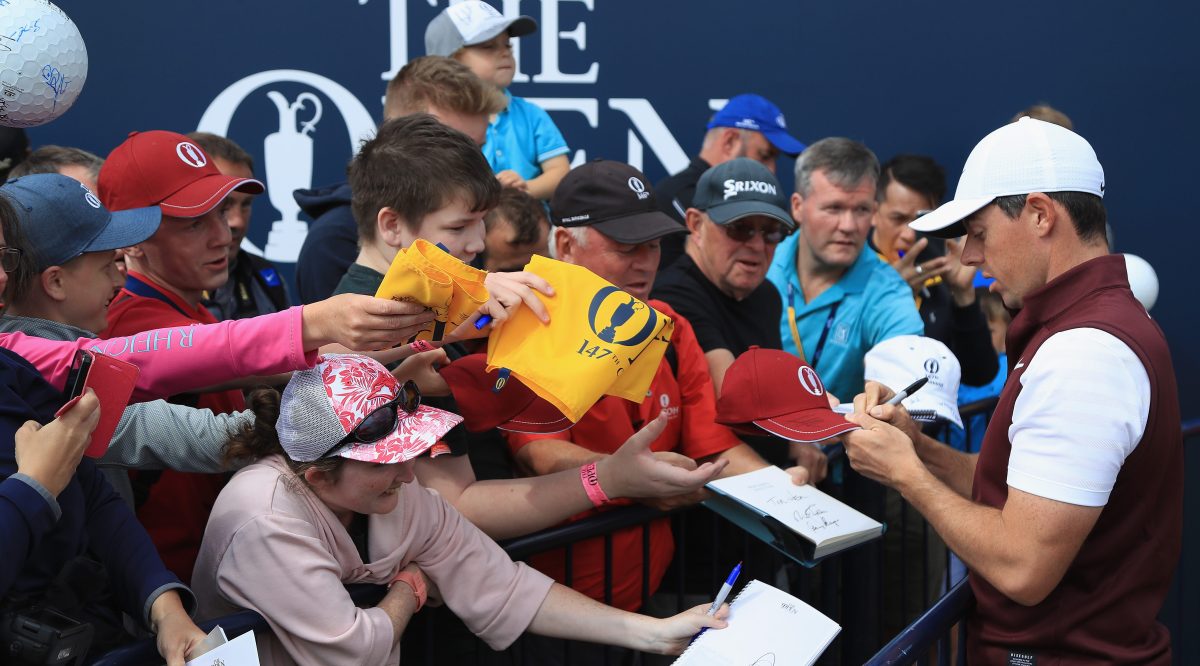 Rory McIlroy was a rock star at Carnoustie on Tuesday. (Sam Greenwood/Getty Images)