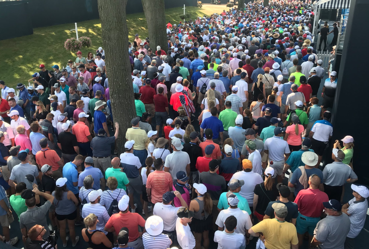 If you weren't at Bellerive early Saturday, good luck. (Dan Kilbridge/Golfweek)
