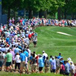 Aug 9, 2018; Saint Louis, MO, USA; Fans line up along the 17th hole during the first round of the PGA Championship golf tournament at Bellerive Country Club. Mandatory Credit: Jeff Curry-USA TODAY Sports