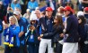 PARIS, FRANCE - SEPTEMBER 30: Jordan Spieth of the United States and fiance Annie Verret react following defeat during singles matches of the 2018 Ryder Cup at Le Golf National on September 30, 2018 in Paris, France. (Photo by Stuart Franklin/Getty Images)