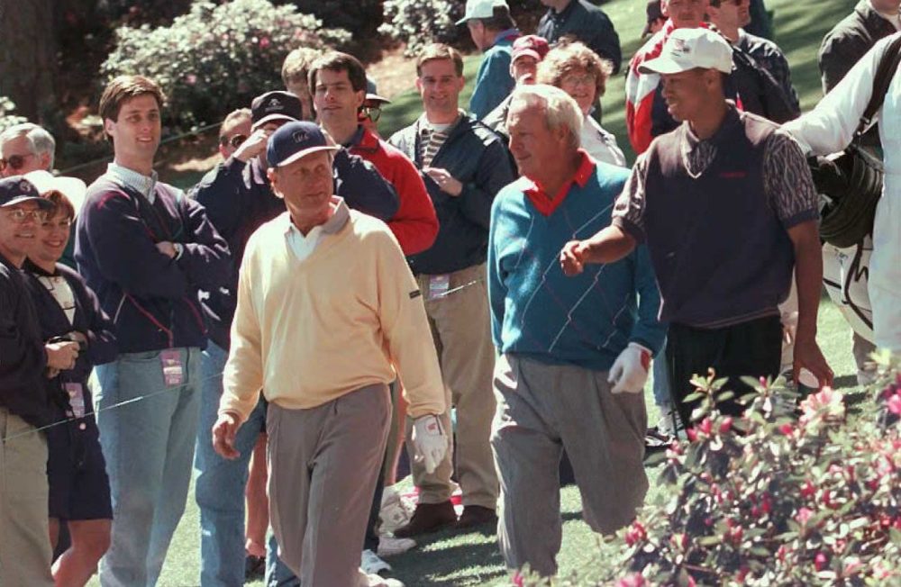 Tiger Woods, Arnold Palmer, Jack Nicklaus