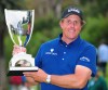 PACIFIC PALISADES, CA - FEBRUARY 22: Phil Mickelson of USA with the trophy after winning the final round of the Northern Trust Open at the Riviera Country Club February 22, 2009 in Pacific Palisades, California. (Photo by Stuart Franklin/Getty Images)