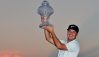 Mar 3, 2019; Palm Beach Gardens, FL, USA; Keith Mitchell celebrates after winning the The Honda Classic golf tournament at PGA National (Champion). Mandatory Credit: Jasen Vinlove-USA TODAY Sports