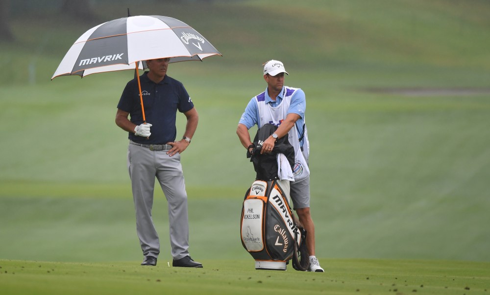 Phil Mickelson and Tim Mickelson during the WGC - FedEx St. Jude Invitational at TPC Southwind