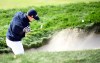 Justin Thomas plays his shot from the 14th fairway bunker during the second round of the U.S. Open at Winged Foot Golf Club - West