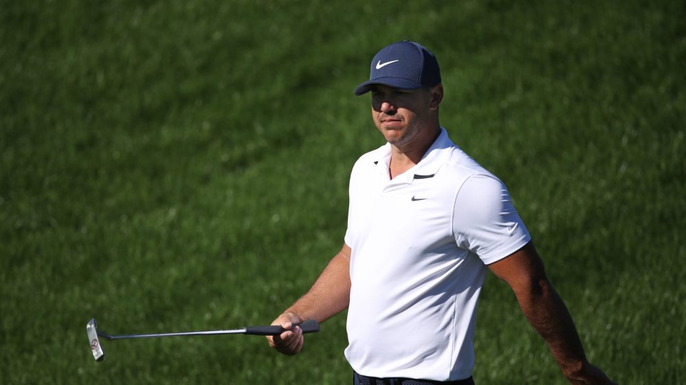 Brooks Koepka walks on the second hole during the third round of The CJ Cup at Shadow Creek on October 17, 2020 in Las Vegas, Nevada