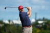 Johnson Wagner plays his shot from the tenth tee during the first round of the Bermuda Championship at Port Royal Golf Course on October 29, 2020 in Southampton, Bermuda