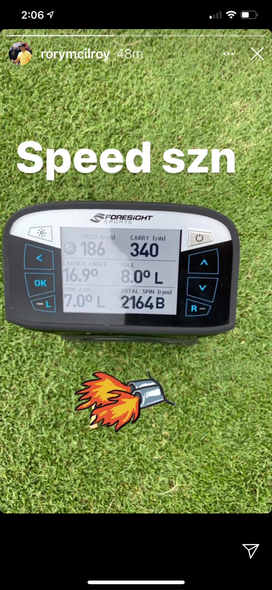 Rory McIlroy, speed