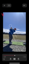 Writer David Dusek films his swing
