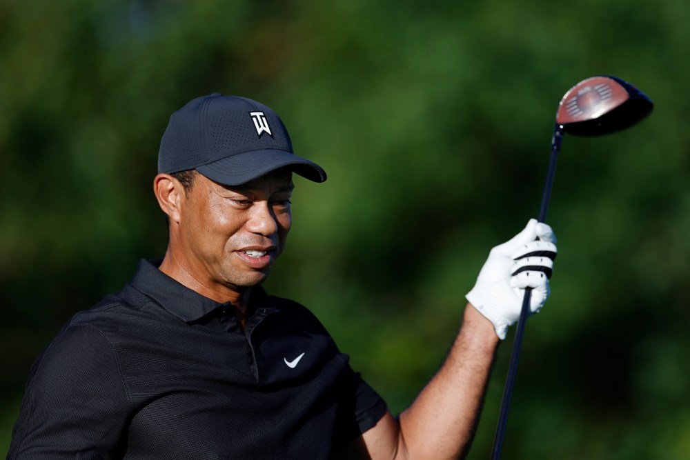 Tiger Woods and Charlie at 2021 PNC Championship