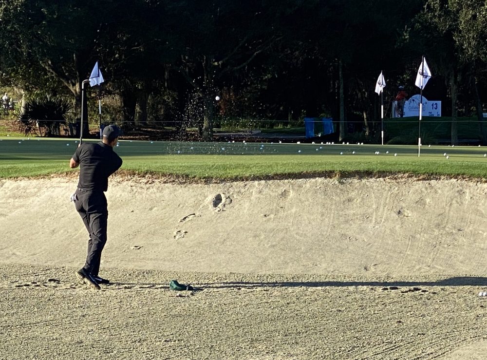 Tiger Woods and Charlie at 2021 PNC Championship
