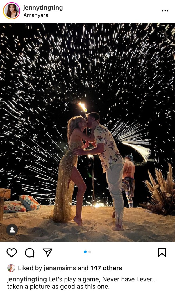Stunning photo of Brooks Koepka and Jena Sims before wedding.