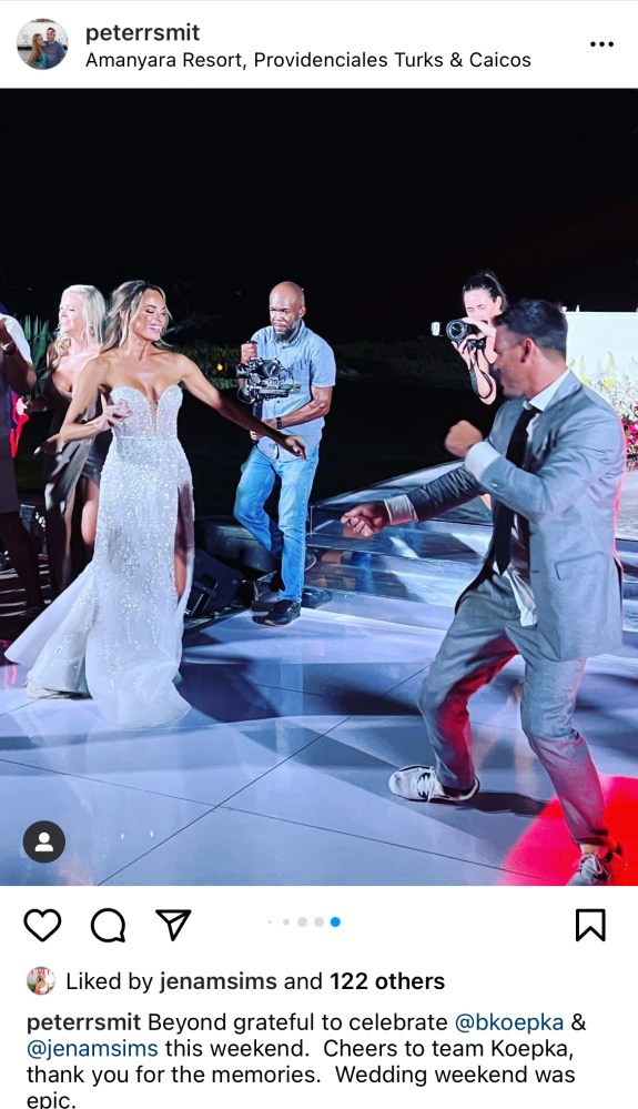 The Koepka's dancing the night away.