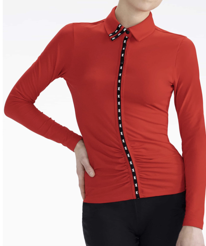PXG Long Sleeve Front Gathered Polo