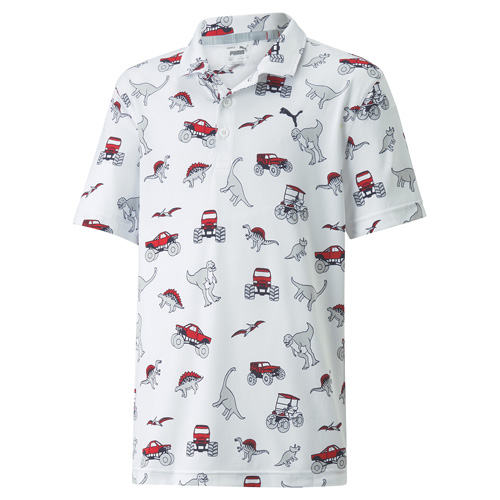 Puma - Boys CLOUDSPUN Dino-Mite Golf Polo