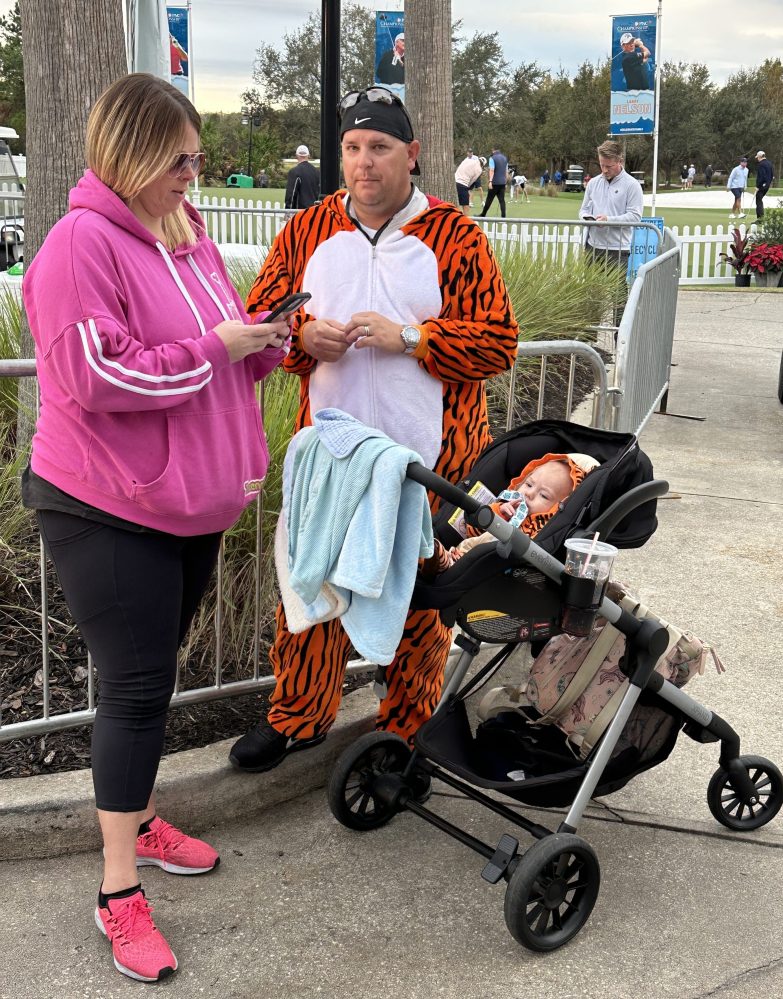 Tiger, Charlie at 2022 PNC Championship