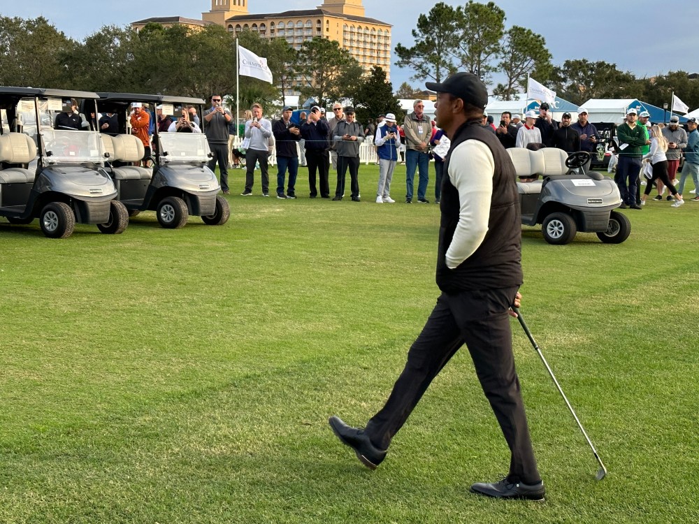 Tiger, Charlie at 2022 PNC Championship