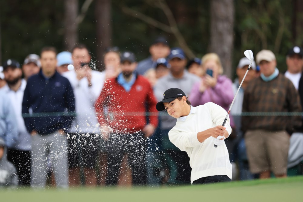 Tiger, Charlie at 2022 PNC Championship