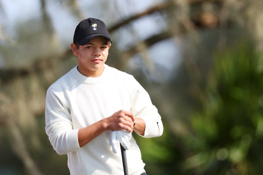Tiger, Charlie at 2022 PNC Championship