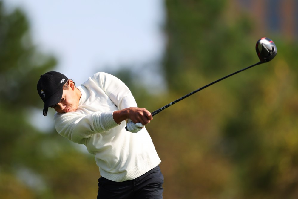 Tiger, Charlie at 2022 PNC Championship