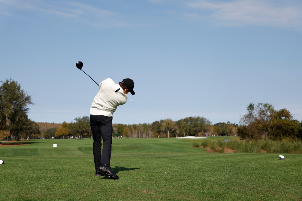Tiger, Charlie at 2022 PNC Championship