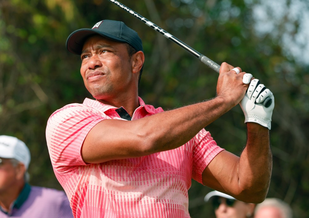 Tiger, Charlie at 2022 PNC Championship