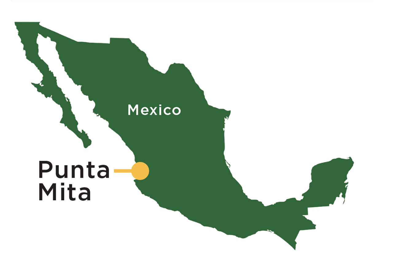 Punta Mita in Mexico map