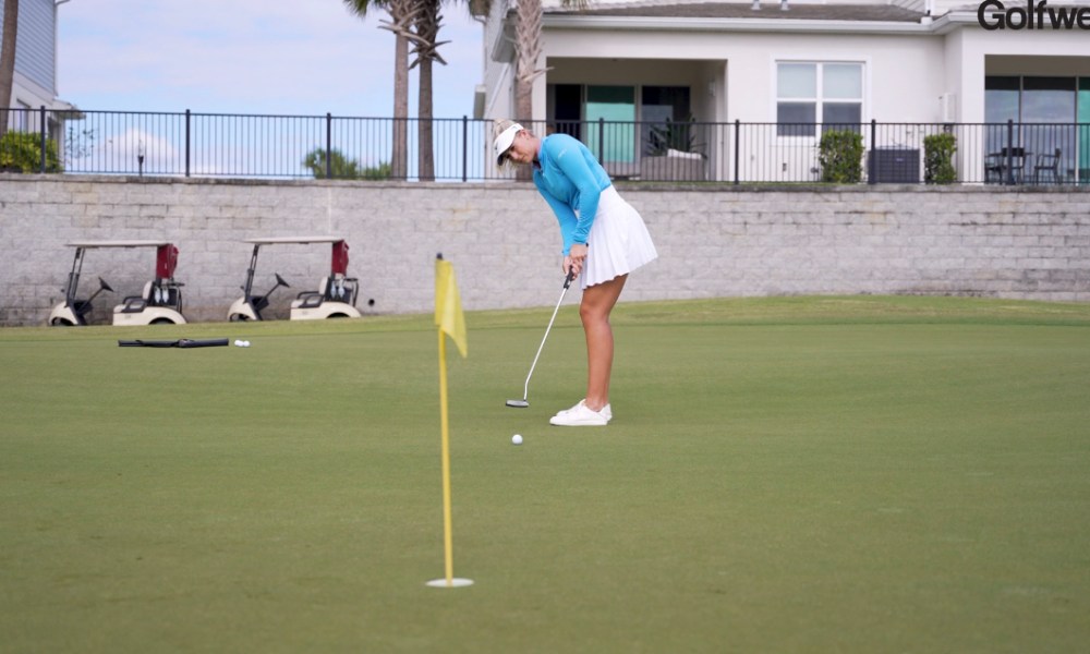 Golf instruction with Steve & Averee: Settle the debate between two reads on the putting green