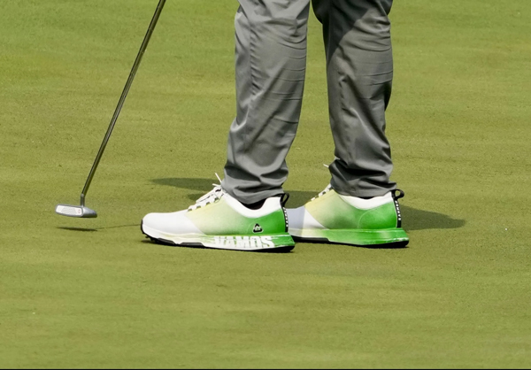 Jon Rahm's special edition Masters golf shoes