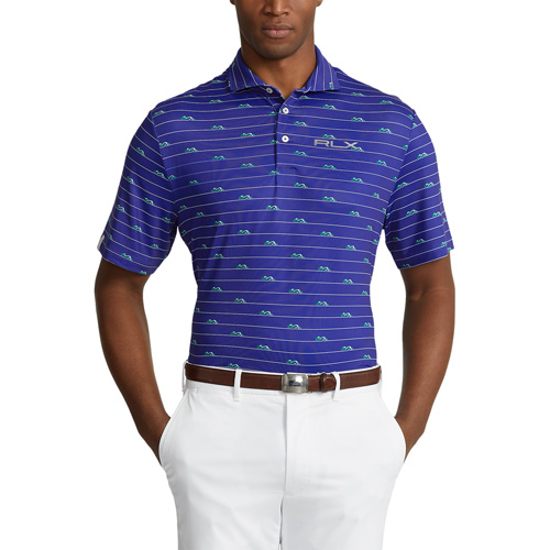 RLX - Printed Airflow Royal Auto Short Sleeve Polo Shirt