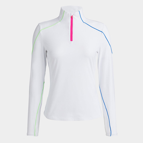 G/FORE Color Block Sun Shield Silky Tech Nylon Quarter Zip
