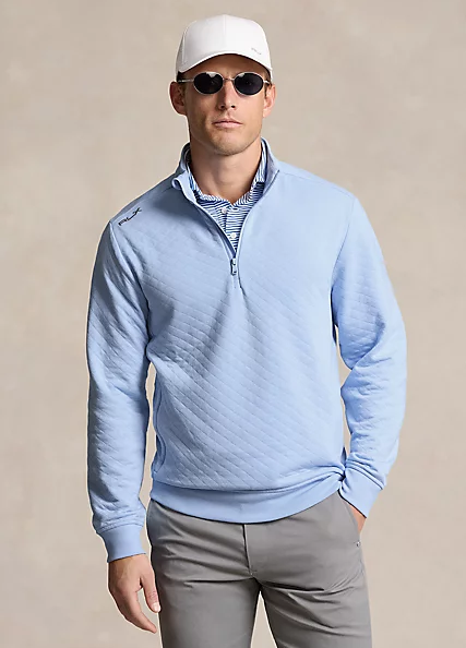 Ralph Lauren Classic Fit Quilted Double-Knit Pullover