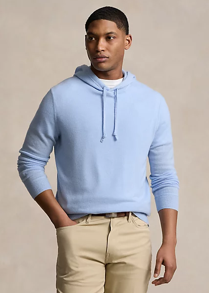 Ralph Lauren Washable Cashmere Hooded Sweater