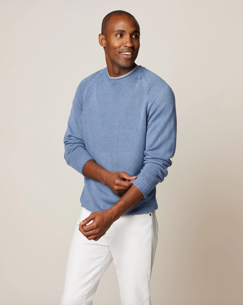 Johnnie-O Kordell Linen Blend Crewneck Sweater