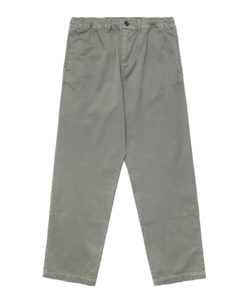Washed Cotton Twill Cropped Chino Pants