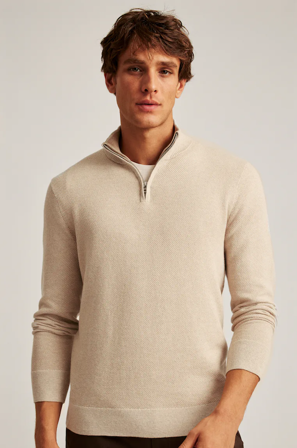 Bonobos Washable Cotton Cashmere Half-Zip