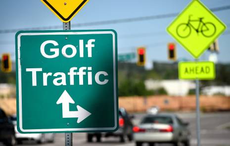 Masters golf traffic signs